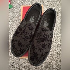Black Velvet Rose Vans